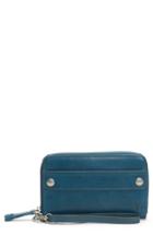 Women's Frye Melissa Large Leather Phone Wallet - Blue/green
