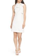 Women's Vince Camuto Bow Neck Crepe Dress - Ivory