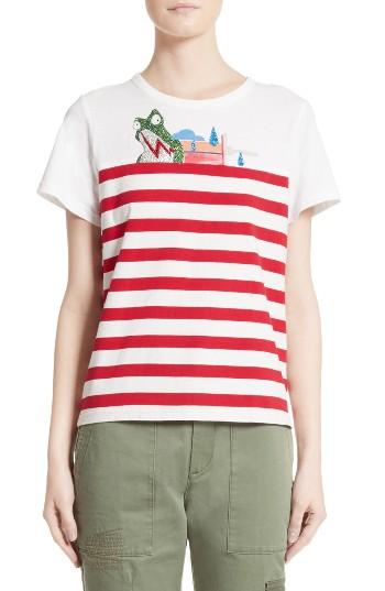 Women's Marc Jacobs Embellished Stripe Tee