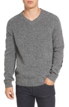 Men's French Connection Elbow Patch Sweater, Size - Black