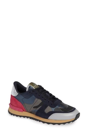 Women's Valentino Garavani Camouflage Low Top Sneaker Us / 40eu - Black