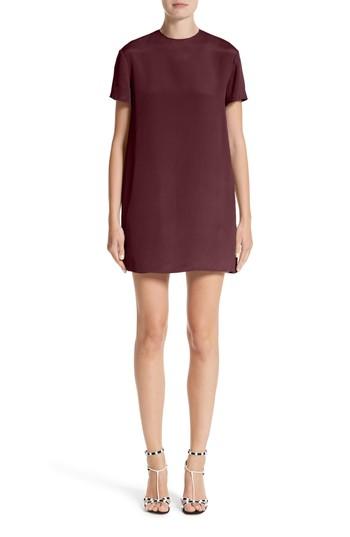 Women's Valentino Silk Shift Dress - Burgundy