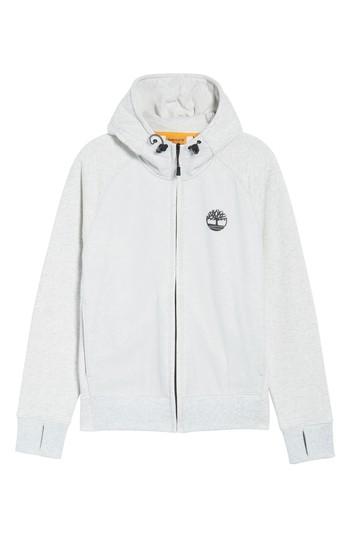 Men's Timberland Mixed Media Hooded Jacket - Grey