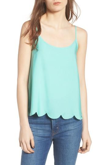 Women's Bp. Scallop Hem Camisole, Size - Green