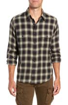 Men's Frye Marlon Regular Fit Ombre Check Twill Sport Shirt - Black