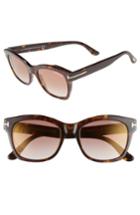 Women's Tom Ford Lauren 52mm Sunglasses - Dark Havana/ Gradient Brown