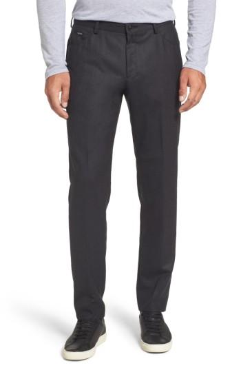 Men's Boss Gaetano Fit Wool Trousers, Size 30r - Black