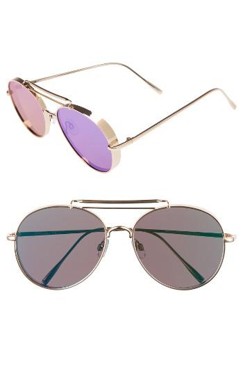 Women's Circus By Sam Edelman 58mm Aviator Sunglasses - Rose Gold