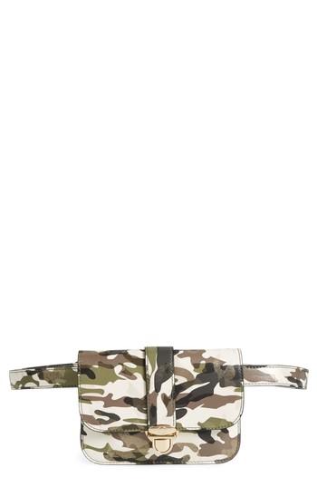 Mali + Lili Stella Camouflage Crossbody Belt Bag - Green