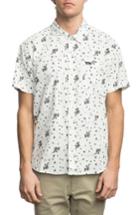 Men's Rvca Print Woven Shirt, Size - White