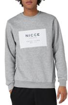 Men's Topman Nicce Logo Patch Sweatshirt - Grey