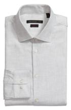 Men's John Varvatos Star Usa Slim Fit Microcheck Dress Shirt .5r - Grey