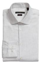 Men's John Varvatos Star Usa Slim Fit Microcheck Dress Shirt .5r - Grey