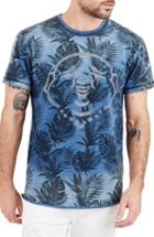 Men's True Religion Brand Jeans Buddha Print T-shirt - Blue