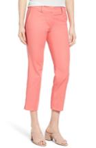 Women's Halogen Crop Stretch Cotton Pants - Coral