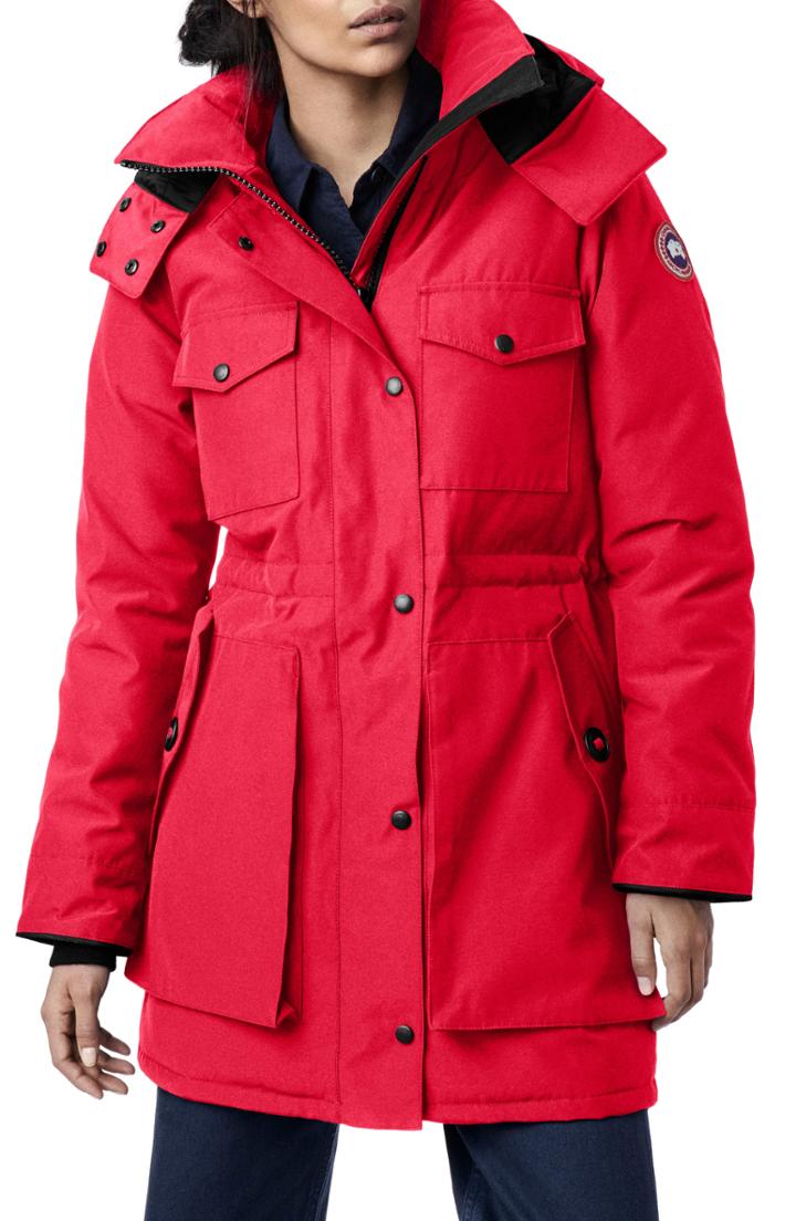 Women's Canada Goose Gabriola Water Resistant Arctic Tech 625 Fill Power Down Parka (14-16) - Red