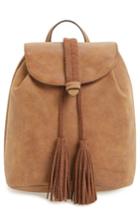 T-shirt & Jeans Faux Suede Tassel Mini Backpack -