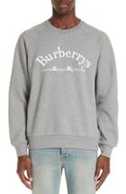 Men's Burberry Battarni City Logo Sweatshirt - Grey
