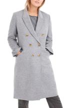 Women's J.crew Bonita Long Double Breasted Topcoat In Wool & Cashmere - Grey