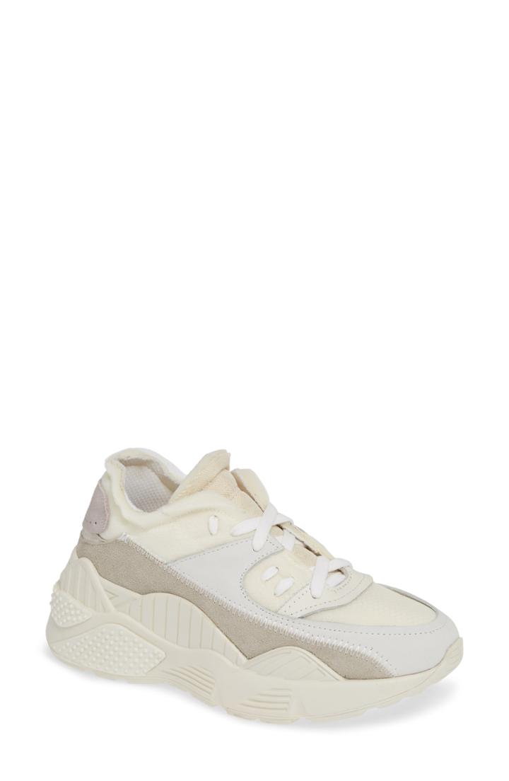 Women's Jeffrey Campbell Caps Lock Sneaker .5 M - White