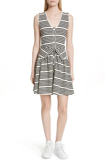 Women's Opening Ceremony Stripe Button Front Dress - White