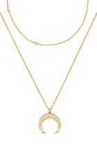 Women's Baublebar 'semelle' Pendant Necklace & Chain (set Of 2)