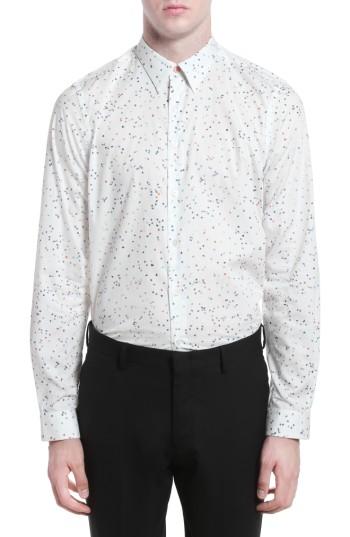 Men's Ps Paul Smith Puzzle Print Shirt - White