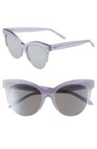 Women's Vow London Cody 53mm Cat Eye Sunglasses - Lilac Glitter/ Smoke