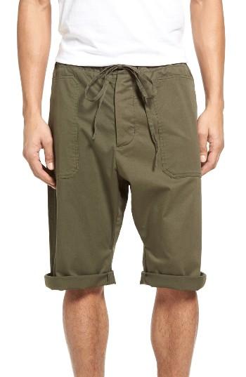 Men's Vince Stretch Woven Drawstring Shorts - Green