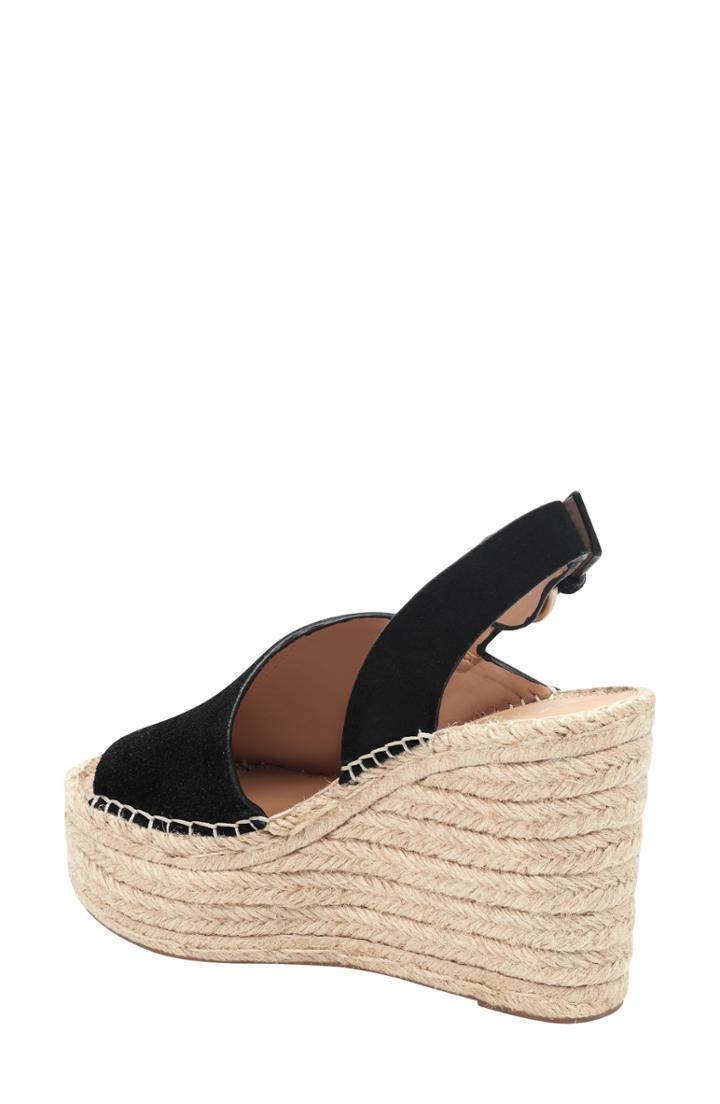 Women's Marc Fisher Ltd Andela Slingback Espadrille Wedge M - Black