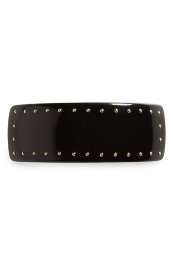 France Luxe Studded Rectangle Volume Barrette, Size - Black