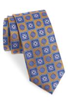 Men's Nordstrom Men's Shop Merry Medallion Silk Tie, Size - Yellow