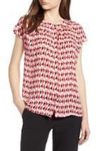 Women's Halogen Hidden Button Blouse - Pink