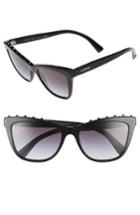 Women's Valentino Rockstud 54mm Cat Eye Sunglasses - Black/ Gradient
