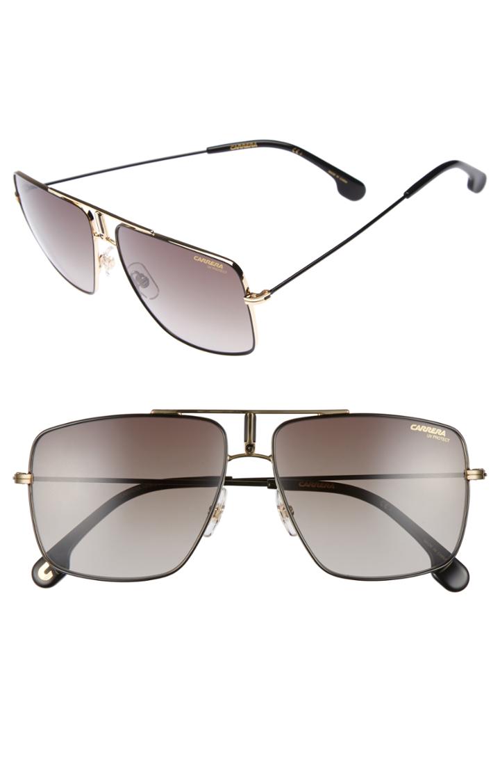 Men's Carrera 60mm Aviator Sunglasses - Ruthenium Matte Black