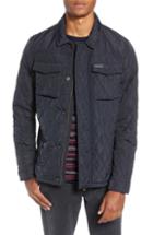 Men's Scotch & Soda Quilted Shirt Jacket, Size - Black