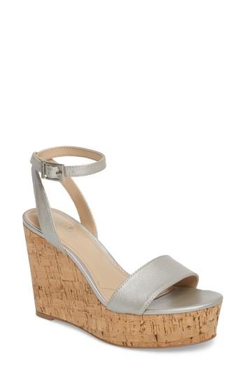 Women's Charles By Charles David Lilla Platform Wedge Sandal .5 M - Metallic