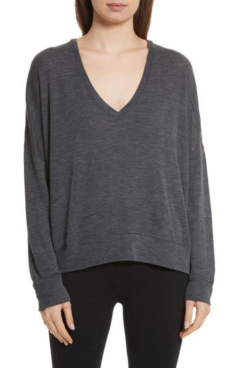 Women's Vince Drop Shoulder V-neck Sweater - Grey