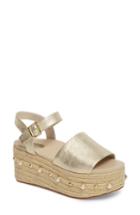 Women's Kenneth Cole New York Indra Espadrille Platform Sandal M - Metallic
