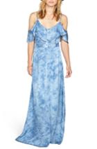 Women's Amuse Society Lost Paradise Off The Shoulder Maxi Dress - Blue
