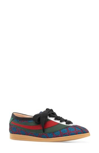 Women's Gucci Falacer Metallic Gg Supreme Sneaker .5us / 39.5eu - Blue