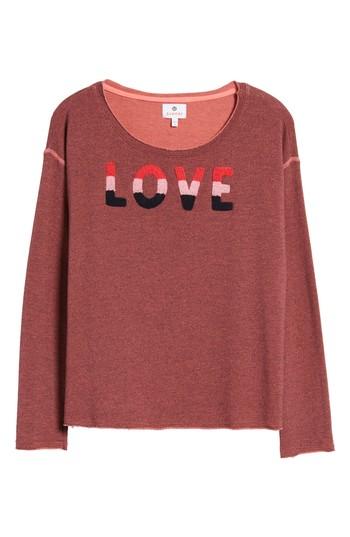 Women's Sundry Love Raw Edge Pullover