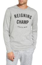 Men's Reigning Champ Gym Logo Long Sleeve T-shirt - Grey