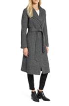 Women's Tahari Elliot Wool Blend Wrap Coat - Grey