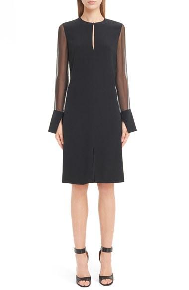 Women's Givenchy Crepe De Chine Sheath Dress