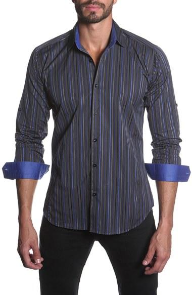 Men's Jared Lang Trim Fit Sport Shirt, Size - Black