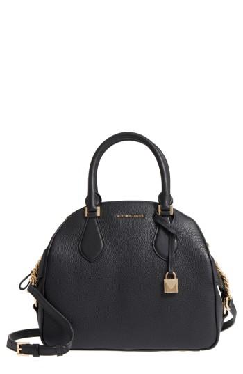 Michael Michael Kors Large Briar Leather Satchel - Black