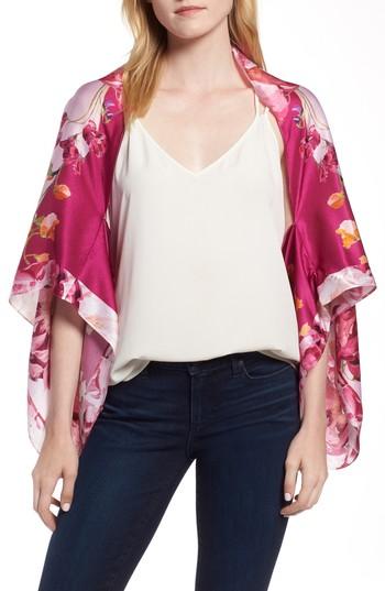 Women's Ted Baker London Serenity Cape Scarf, Size - Pink
