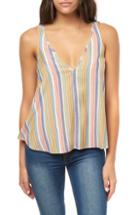Women's O'neill Kyle Stripe Woven Tank - Green