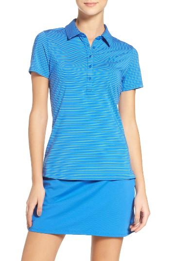 Women's Under Armour 'zinger' Stripe Polo - Blue